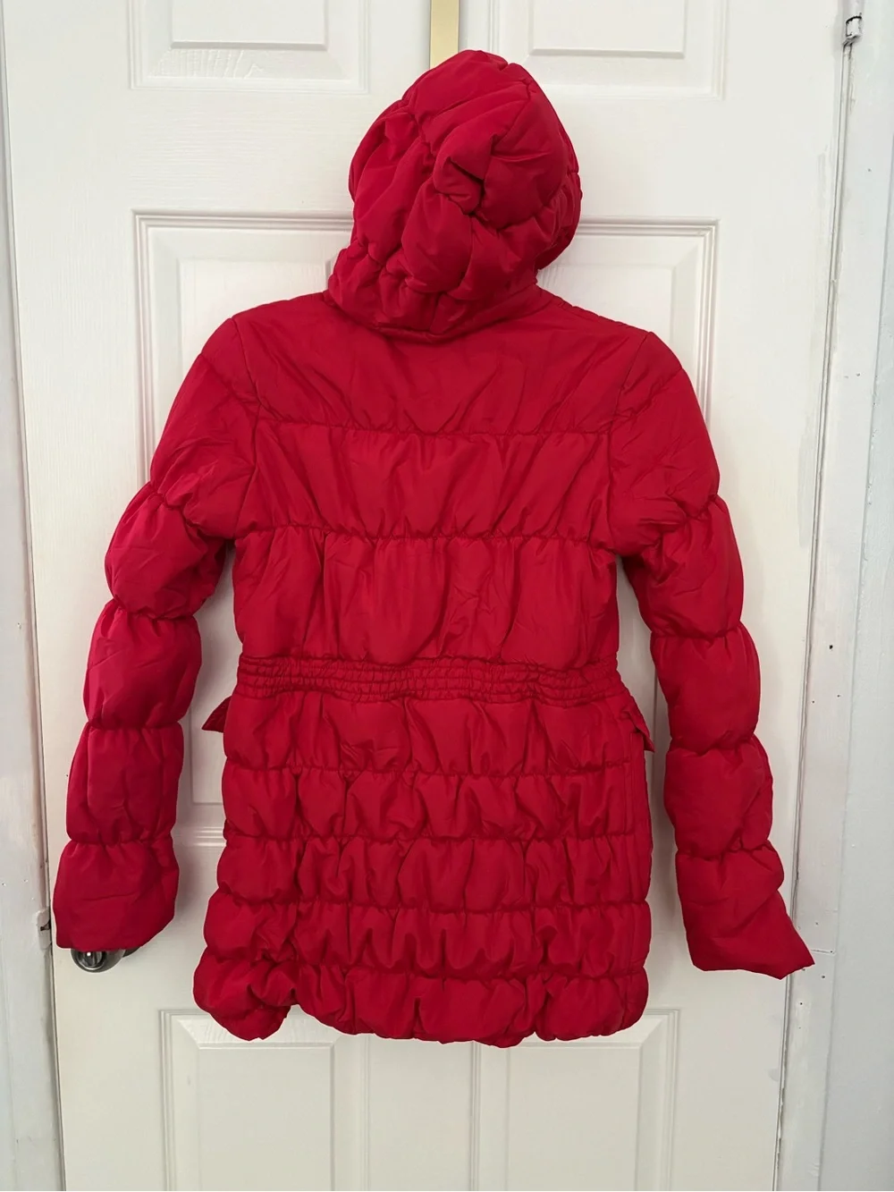 Girls' Bright Red Hooded Puffer Coat